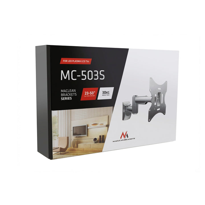 Halterung für Fernseher oder Monitor Maclean, universell, max. VESA 200x200, 23-50", 30 kg, silber, MC-503A S