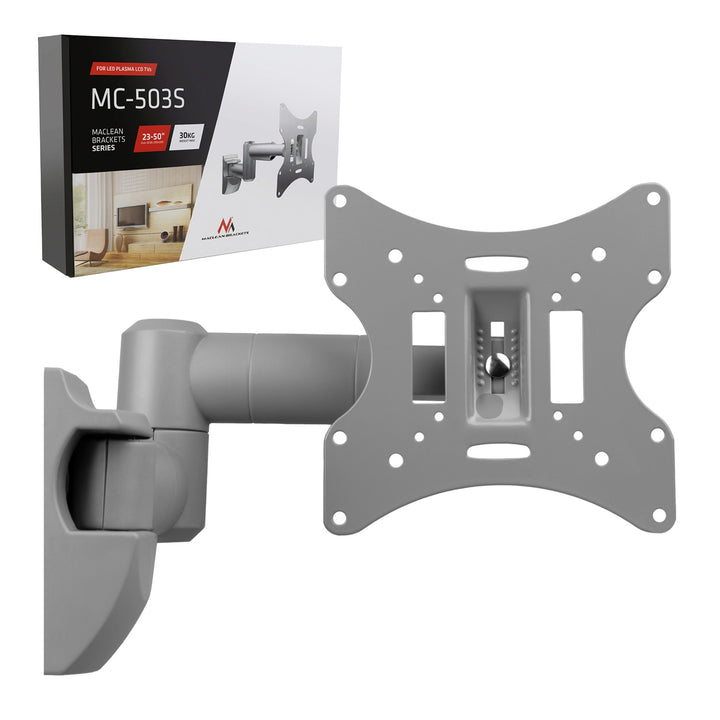 Halterung für Fernseher oder Monitor Maclean, universell, max. VESA 200x200, 23-50", 30 kg, silber, MC-503A S