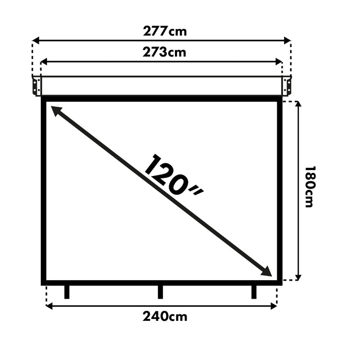Maclean-Projektionswand, elektrisch, Wand- oder Deckenmontage, 120'', 240 x 180, 4:3, MC-593