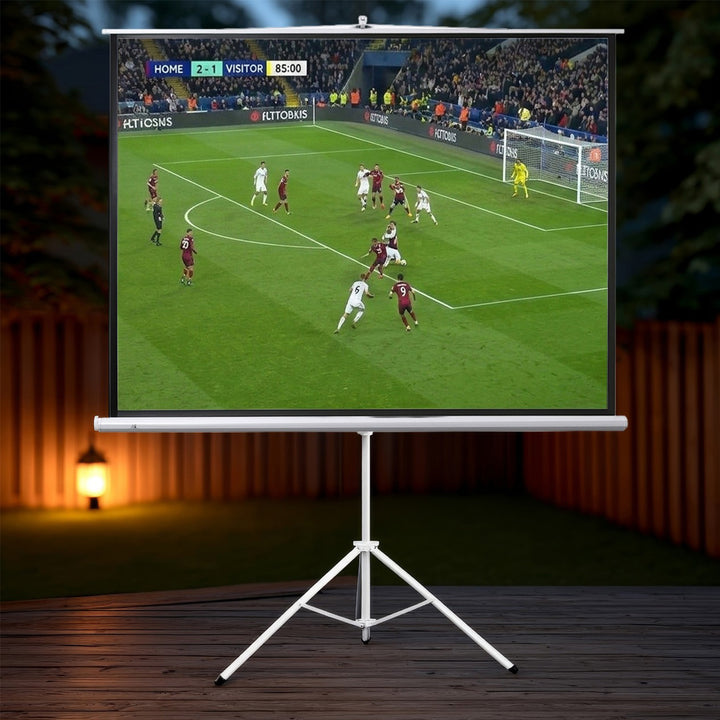 Maclean-Projektionswand, Diagonale 120 Zoll, 240 x 180 cm, auf Stativ, Format 4:3, MC-608