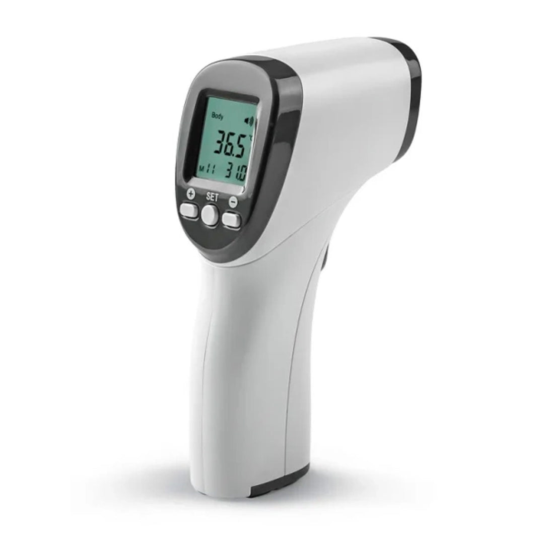 Tech-Med berührungsloses Thermometer, LCD-Anzeige, Speicher für 32 Ergebnisse, TM-F03BB