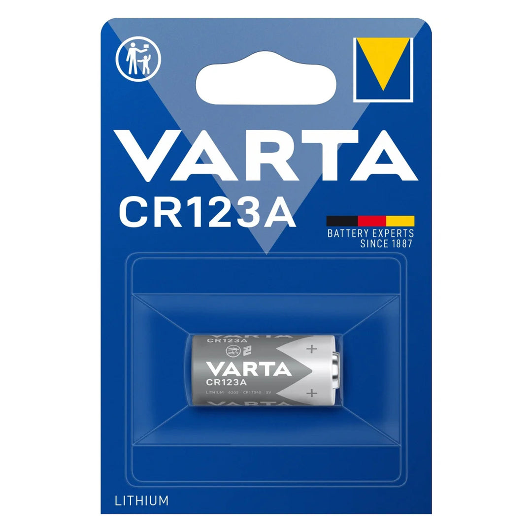 Lithium-Batterie CR123 3V 1430 mAh Varta für elektronische Geräte