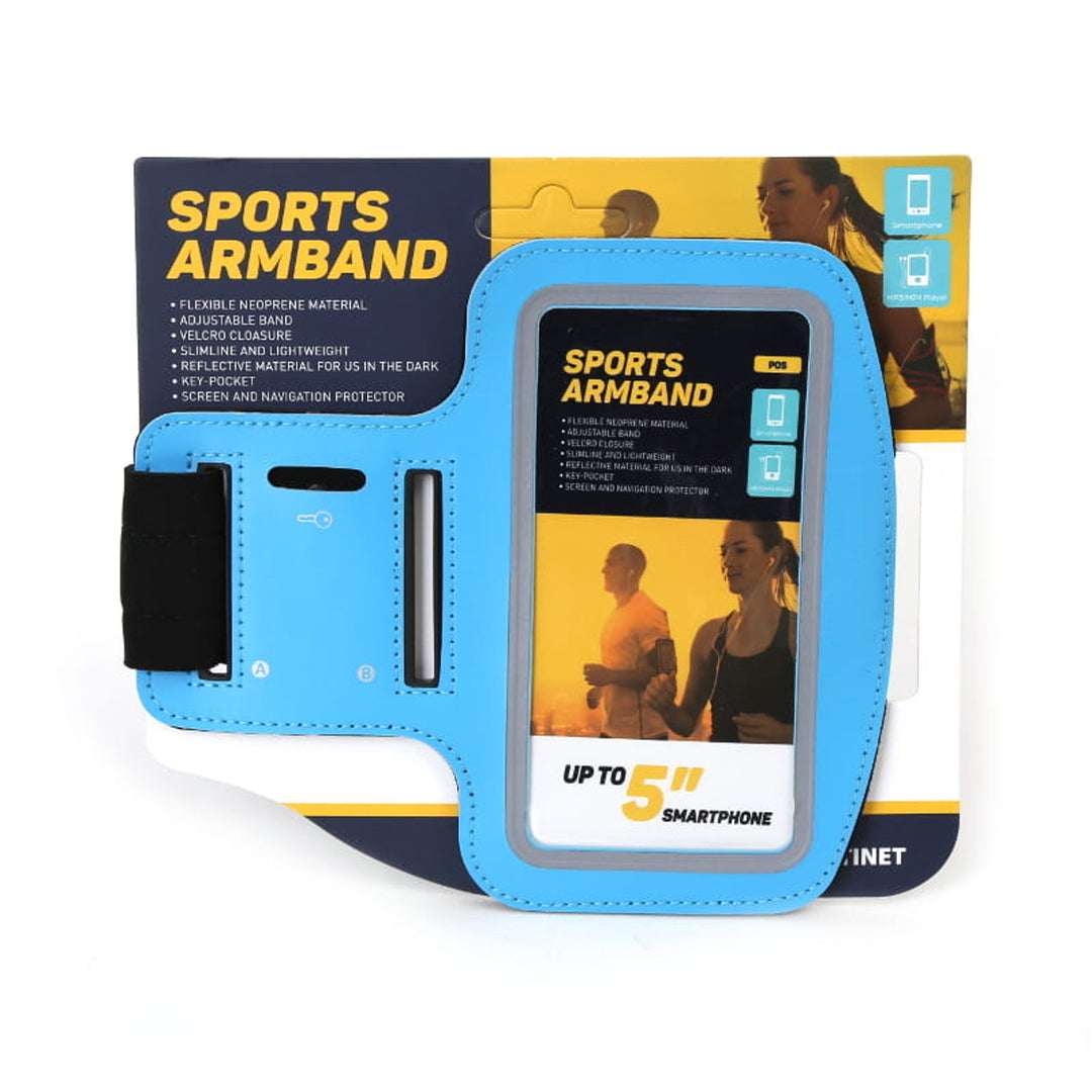 5'' Smartphone-Tasche mit Schulterriemen blau Platinet 42054