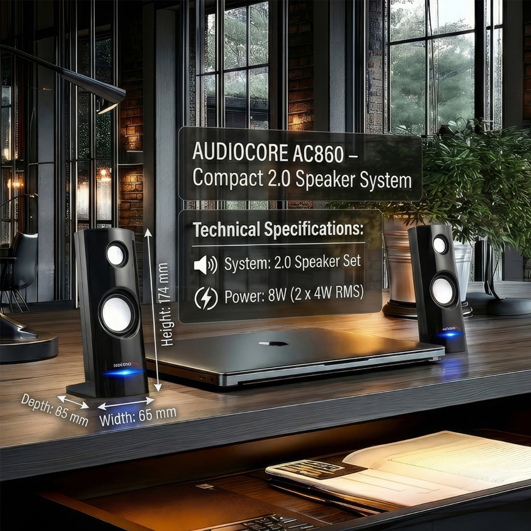 Lautsprecher AC870 Audiocore Compact USB Tragbarer PC