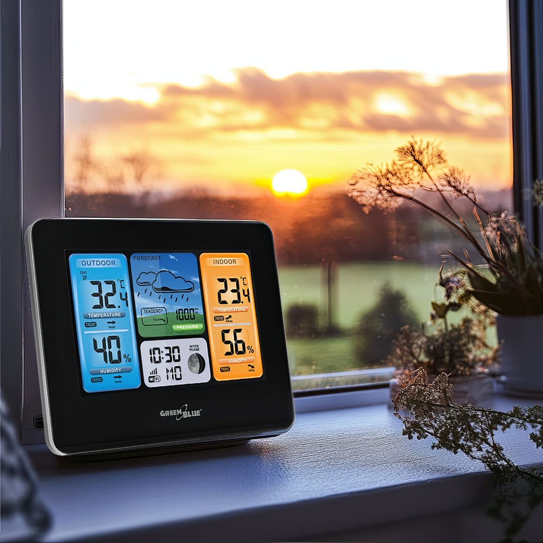 GreenBlue GB522 Wetterstation mit drahtlosem Wi-Fi mit dem Farbdisplay