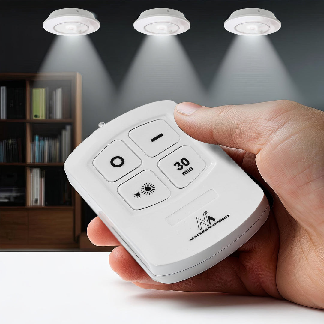 6 LED Leuchten mit Fernbedienung - Maclean Energy MCE165