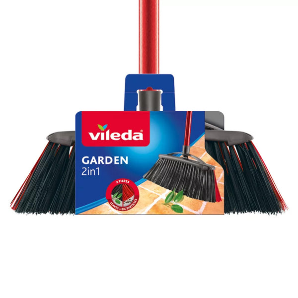 Vileda Outdoor-Besen mit Stange Garden 2in1