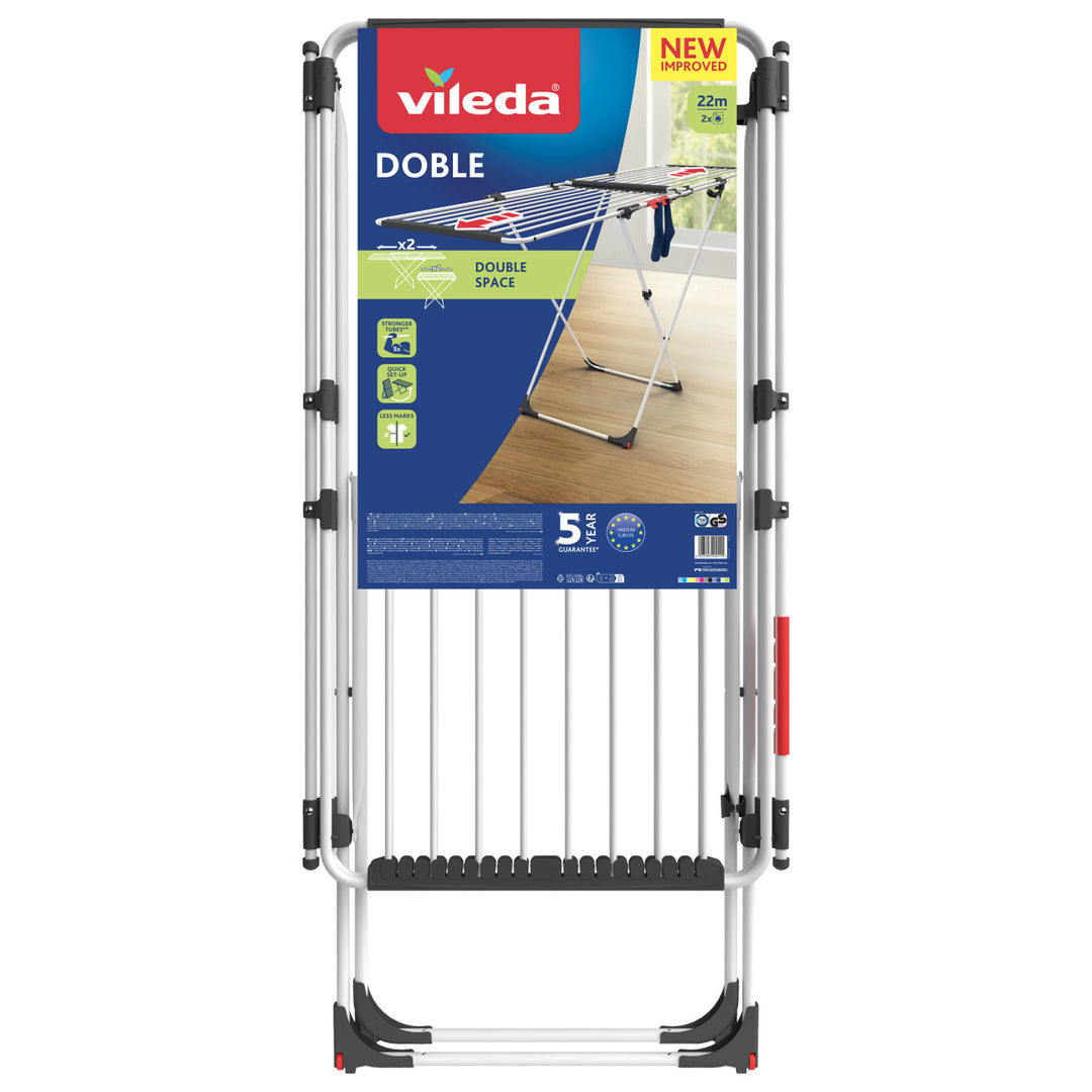 Vileda Doble ausziehbarer Wäschetrockner mit bis zu 209 cm Länge
