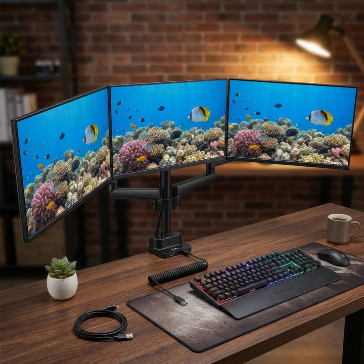 Maclean Brackets MC-811 - mit Gasfeder u. Kabelmanagemanet-System