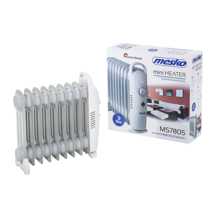 Mesko Ölheizung, 9 Lamellen, 1000W, Temperaturregelung, grau, MS 7805
