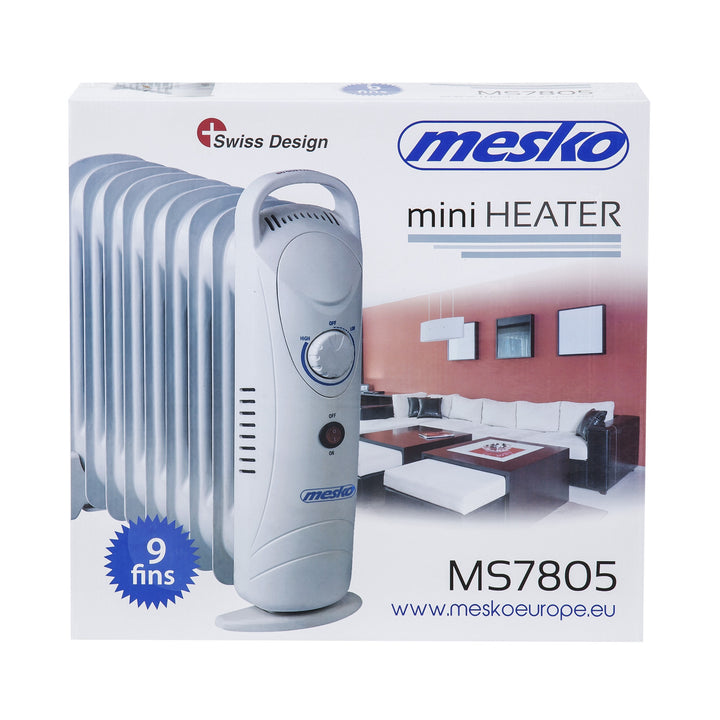 Mesko Ölheizung, 9 Lamellen, 1000W, Temperaturregelung, grau, MS 7805