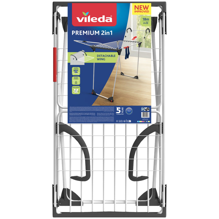 Wäschetrockner Vileda Premium 2in1 mit Flügelverriegelung