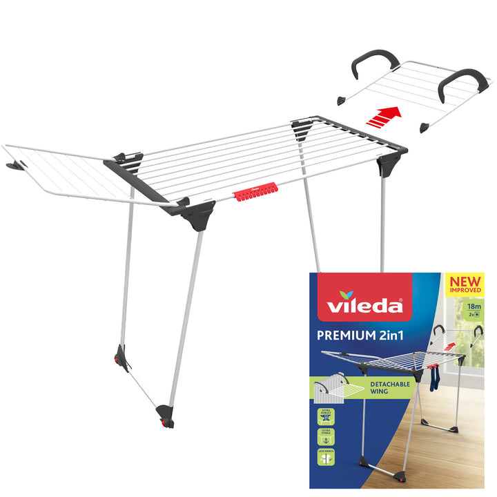 Wäschetrockner Vileda Premium 2in1 mit Flügelverriegelung
