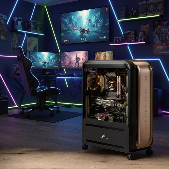 Universal Computer Ständer mit Rollen Mobiler CPU-Ständer Computerwagen bis 10kg Rollwagen PC Desktop