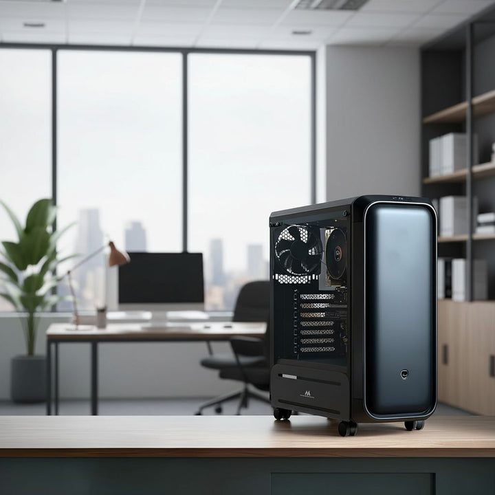 Universal Computer Ständer mit Rollen Mobiler CPU-Ständer Computerwagen bis 10kg Rollwagen PC Desktop