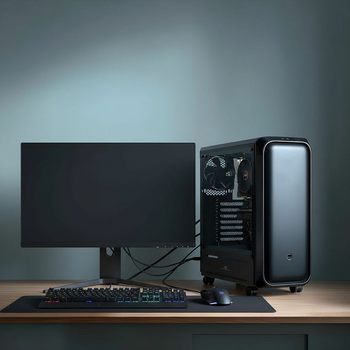 Universal Computer Ständer mit Rollen Mobiler CPU-Ständer Computerwagen bis 10kg Rollwagen PC Desktop