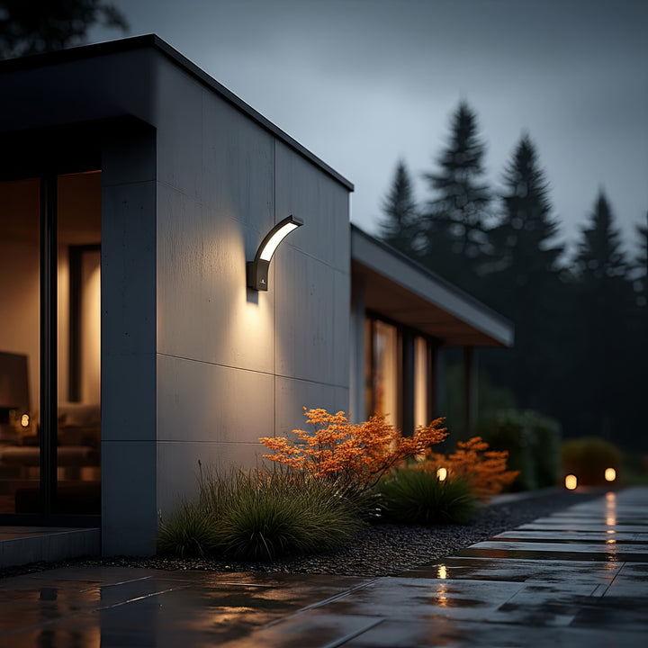 LED-Lampe Fassadenlampe Außenwandleuchte 10W 800lm IP54 4000K Neutralweiß (Schwarz)
