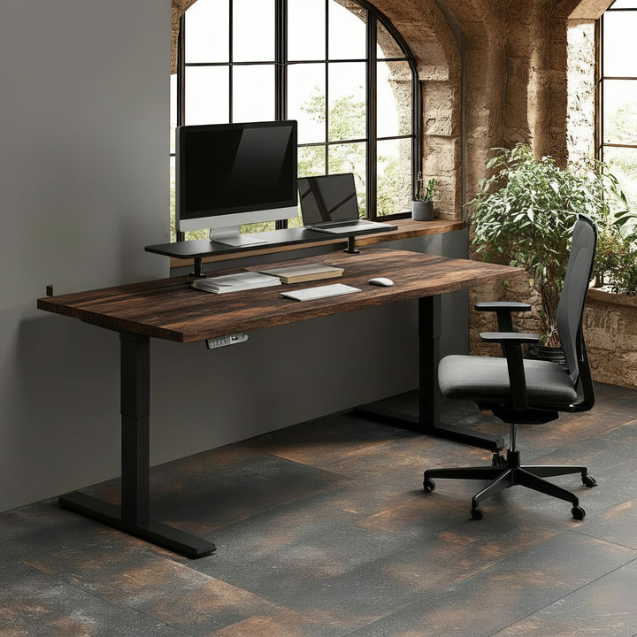 Monitorständer 13"~32" bis max. 20kg Tischplatte Regal 100x26cm Regalbrett Tischhalterung Tischbefestigung Schreibtisch Befestigung