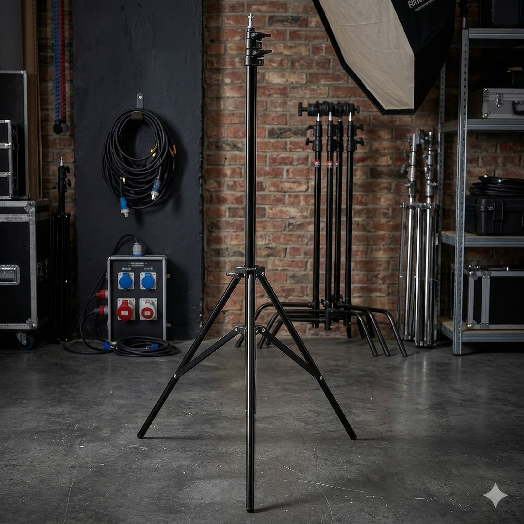 Maclean MC-163 Stativ für 12" Ringlicht Regulierbare Höhe 62-190 cm Beleuchtungsstativ Lampenstativ 3kg Traglast Lichtstativ