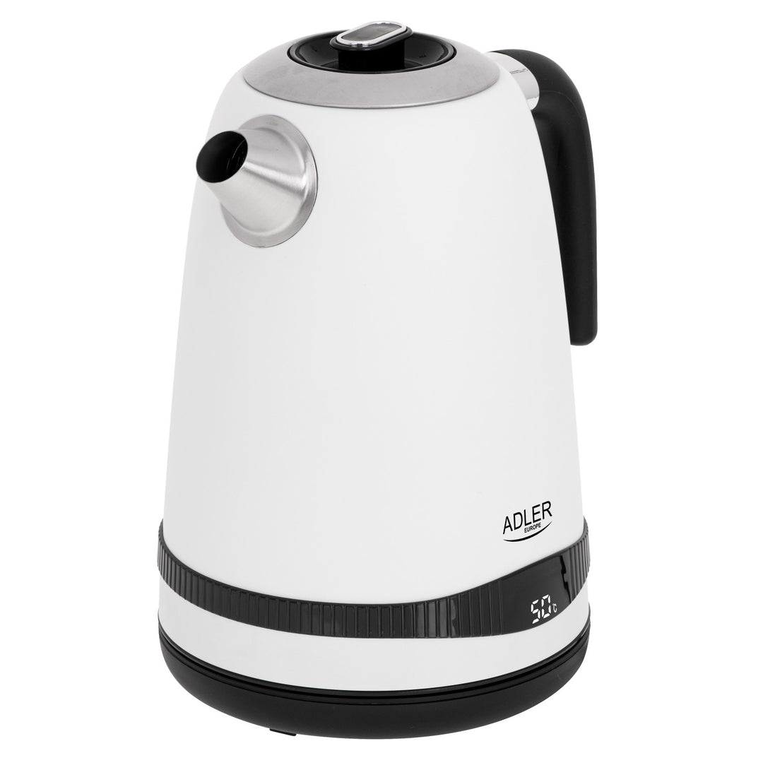 Adler Wasserkocher, kabellos, LCD-Display, 2200 W, 1,7 l, AD 1295w