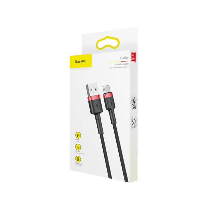 Baseus Kabel, USB Typ C, Länge 50cm, 3A, schwarz, BASKBK46595