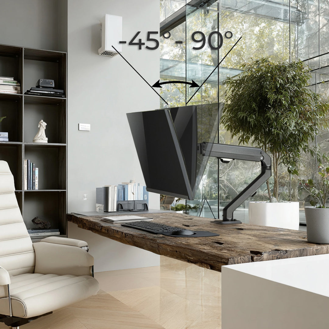Universal-Tischhalterung für Monitor Maclean, mechanische Feder 17"-27" 7kg, VESA 75x75,100x100, MC-906