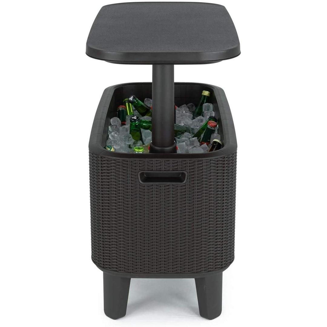 Keter Garden Bar 2in1 Tisch, Bar mit Kühlbehälter Bevy Cool Bar Rattan