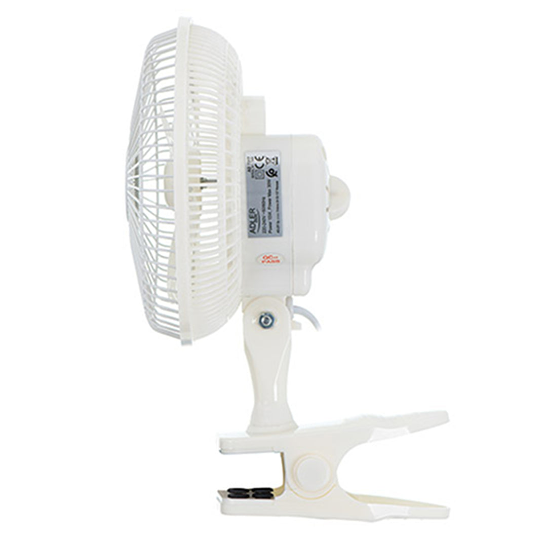 Adler Tischventilator, Clip und Sockel, Durchmesser 15 cm, max. Leistung 30W, AD7317
