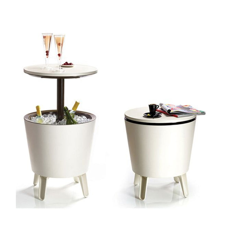 Gartenbar Keter Cool Bar 3in1 Tisch, Bar und Kühlschrank cremebraun