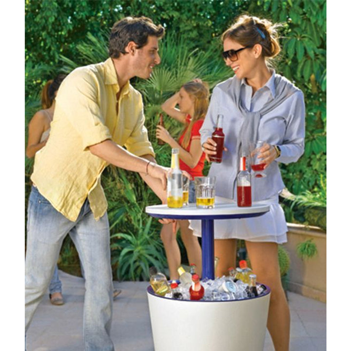 Gartenbar Keter Cool Bar 3in1 Tisch, Bar und Kühlschrank cremebraun
