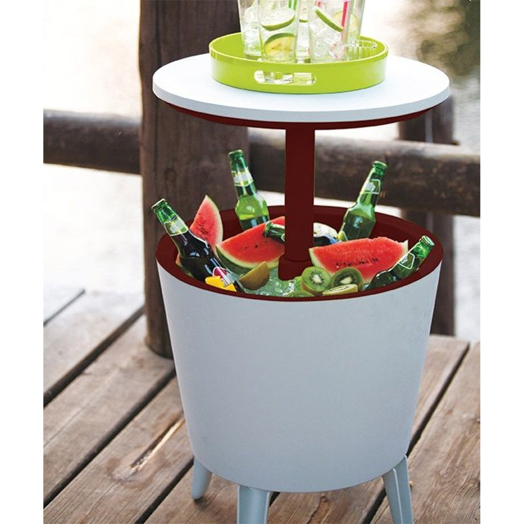 Gartenbar Keter Cool Bar 3in1 Tisch, Bar und Kühlschrank cremebraun
