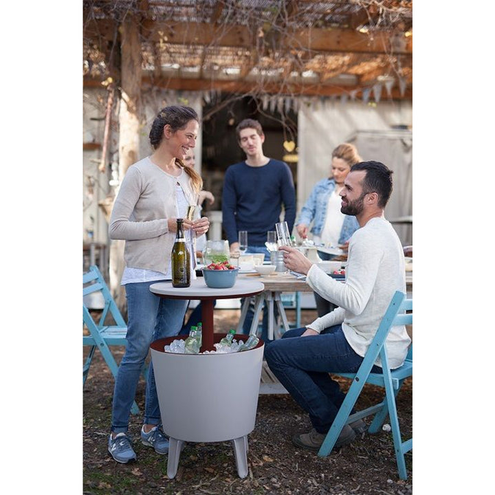 Gartenbar Keter Cool Bar 3in1 Tisch, Bar und Kühlschrank cremebraun