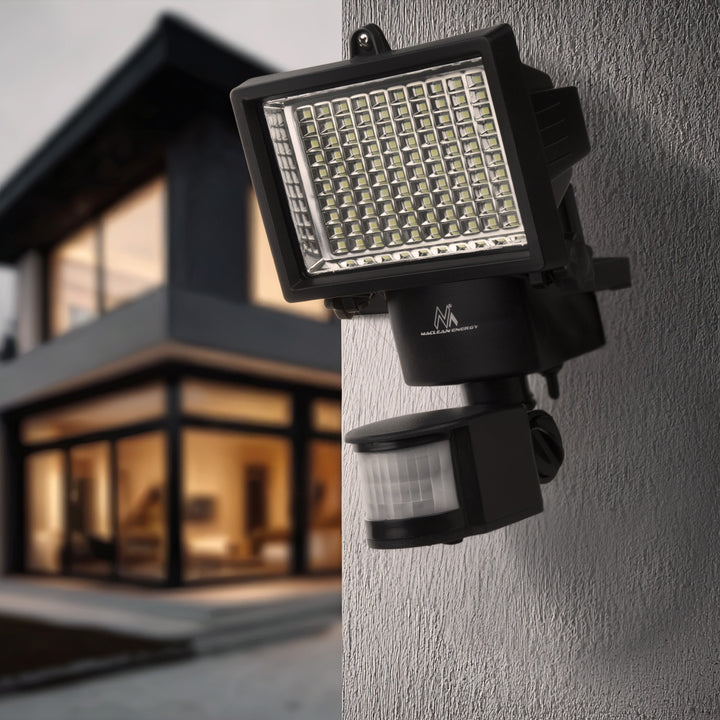 Solarlampen LED Strahler mit Bewegungssensor Flutlichtstrahler Solar Wandleuchte Dämmerungssensor Solarleuchte IP44 6W 360 Lumen 6000K