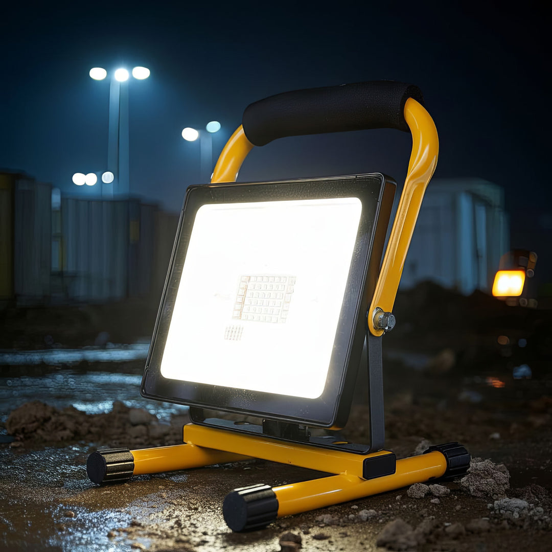 Bodentänder für LED-Scheinwerfer Arbeitsscheinwerfer Stativ Flutlicht Ständer Baustrahlerstativ Drehbar Stahl (Für MCE550 / MCE650)