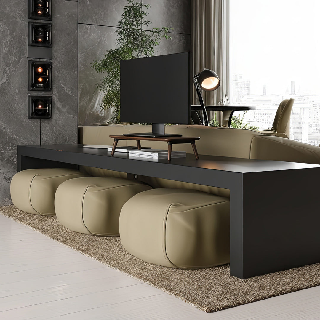 Holzständer für Monitor / Laptop Maclean, (500x240x120mm), schwarz nussbaumfarben, max. 20kg, MC-930