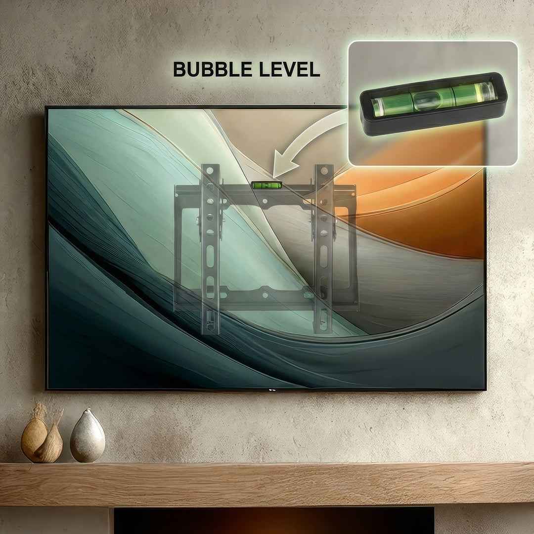 TV Wandhalterung für LCD LED OLED QLED Plasma - Fernseher Halterung mit integr. Wasserwaage - max. 25kg 13-42" Zoll VESA 200x200
