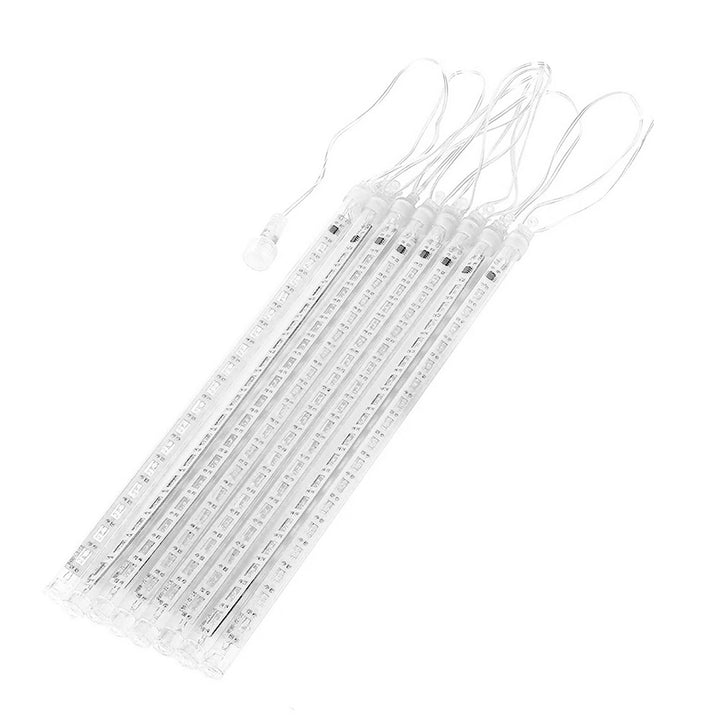 Solar LED Eiszapfen Lichterkette 144 LED 8x Eiszapfen RGB Lichtervorhang 2,4m Weihnachtsbeleuchtung IP44 Dekoration Solarleuchte