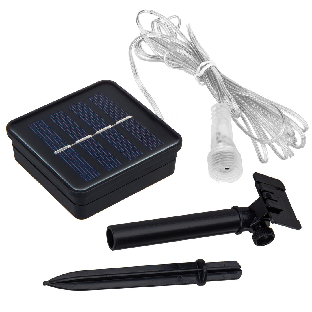 Solar LED Eiszapfen Lichterkette 144 LED 8x Eiszapfen RGB Lichtervorhang 2,4m Weihnachtsbeleuchtung IP44 Dekoration Solarleuchte