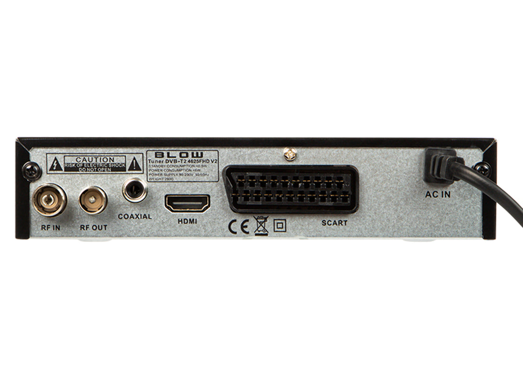 DVB-T/T2 4625FHD H.265 Blow Tuner ideal für den Empfang von DVB T2 Signalen