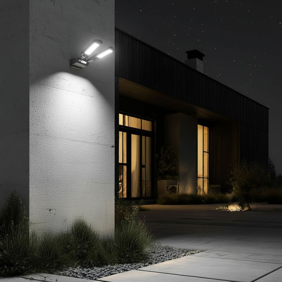 Solar Straßenlampe mit Bewegungs- und Dämmerungssensor IP54 5W 2x 450Lumen IP54