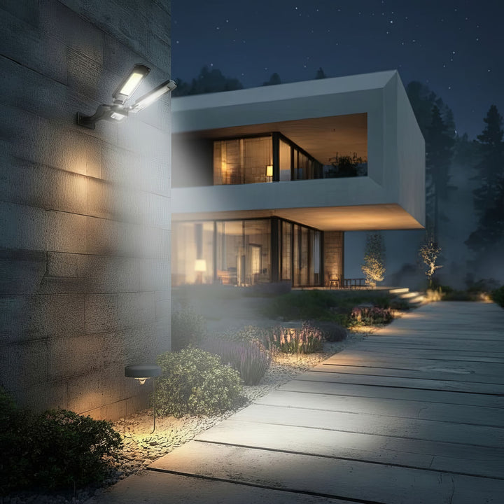 Solar Straßenlampe mit Bewegungs- und Dämmerungssensor IP54 5W 2x 450Lumen IP54