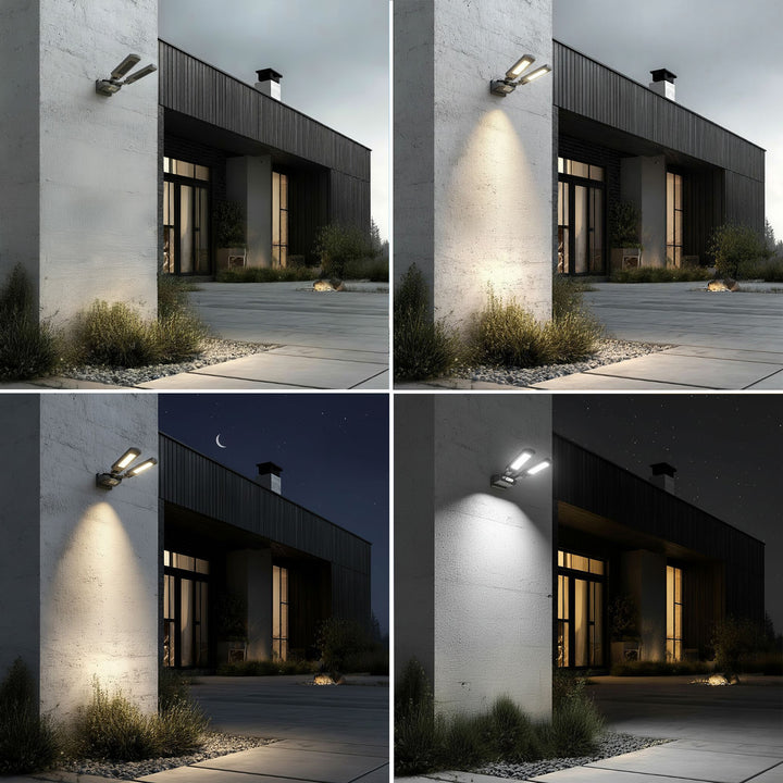 Solar Straßenlampe mit Bewegungs- und Dämmerungssensor IP54 5W 2x 450Lumen IP54