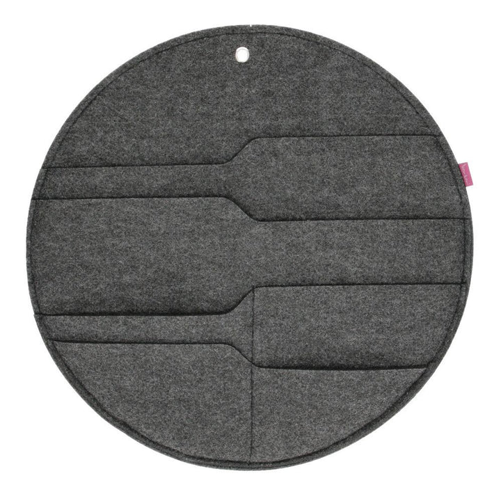 Bertoni Filz-Wandorganizer Circle XL Durchmesser 45 cm - anthrazit, 4 Fächer