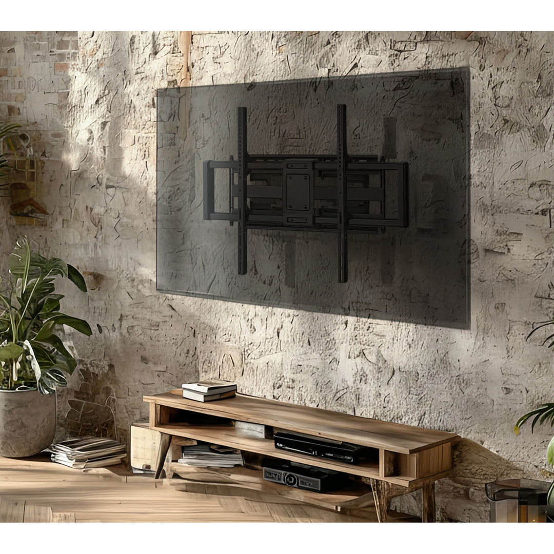 TV Wandhalterung für 60-120" Flach & Curved Fernseher bis zu 120kg Max. VESA 900x600 Schwenkbar, Neigbar und Drehbar, Universal TV Halterung