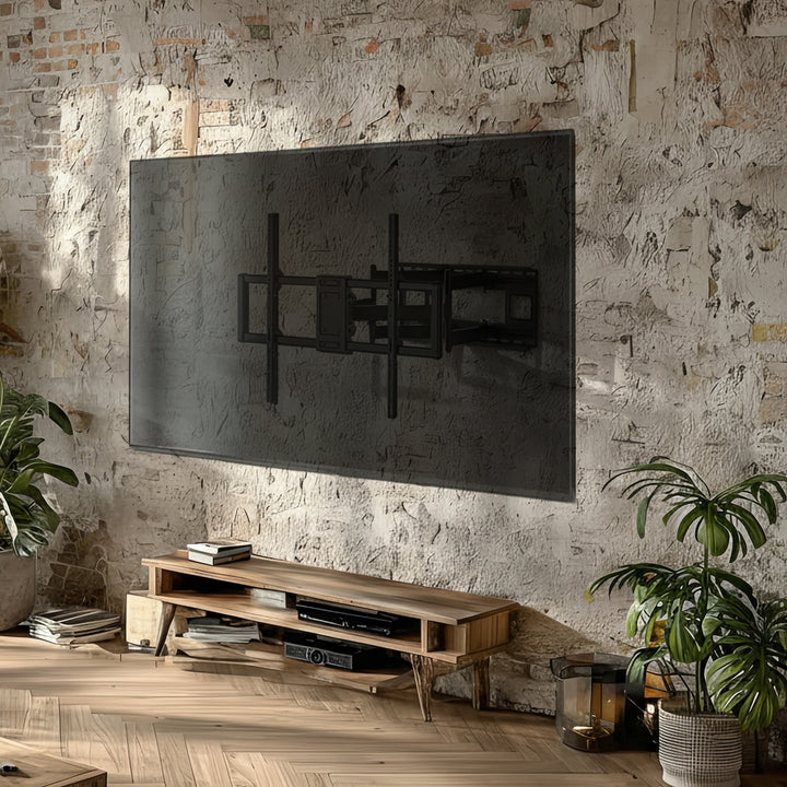 TV Wandhalterung für 60-120" Flach & Curved Fernseher bis zu 120kg Max. VESA 900x600 Schwenkbar, Neigbar und Drehbar, Universal TV Halterung