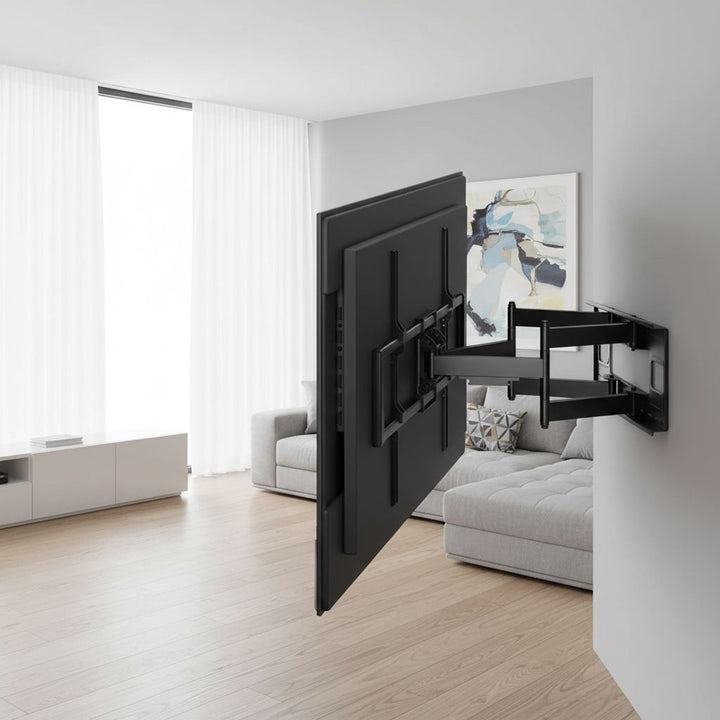 TV Wandhalterung für 60-120" Flach & Curved Fernseher bis zu 120kg Max. VESA 900x600 Schwenkbar, Neigbar und Drehbar, Universal TV Halterung