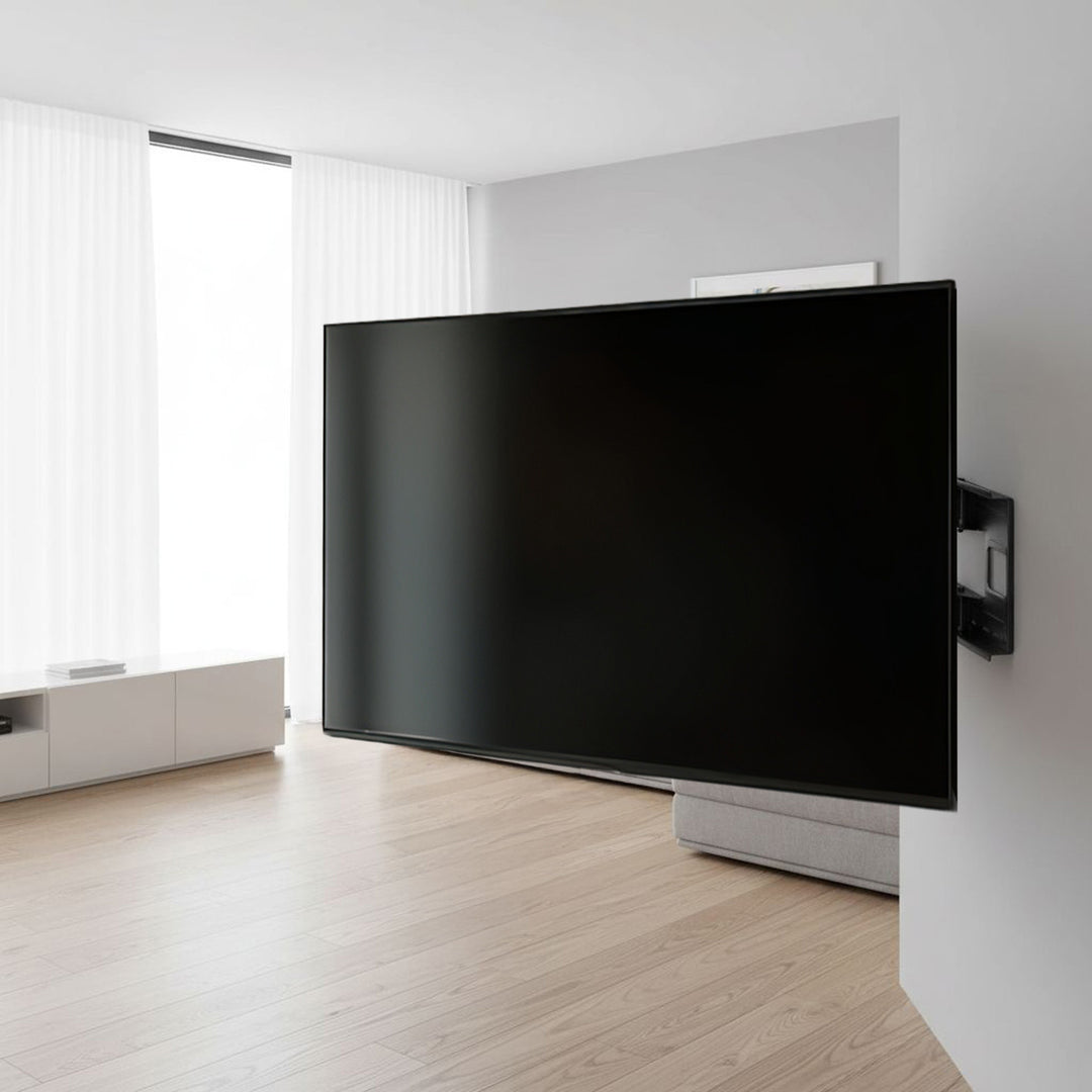 TV Wandhalterung für 60-120" Flach & Curved Fernseher bis zu 120kg Max. VESA 900x600 Schwenkbar, Neigbar und Drehbar, Universal TV Halterung