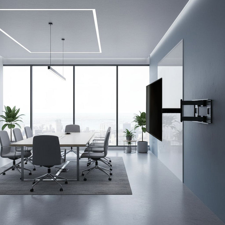 TV Wandhalterung für 60-120" Flach & Curved Fernseher bis zu 120kg Max. VESA 900x600 Schwenkbar, Neigbar und Drehbar, Universal TV Halterung