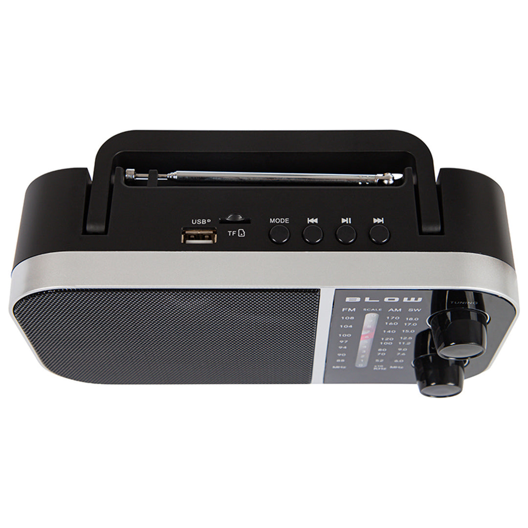 Tragbares analoges Radio AM/FM RA6 batterie- und netzbetriebener Blow