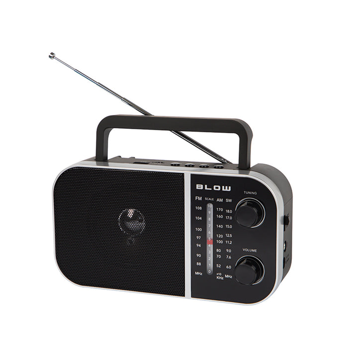 Tragbares analoges Radio AM/FM RA6 batterie- und netzbetriebener Blow